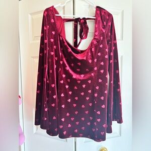 Sugar Thrillz Red Heart Backless Dress